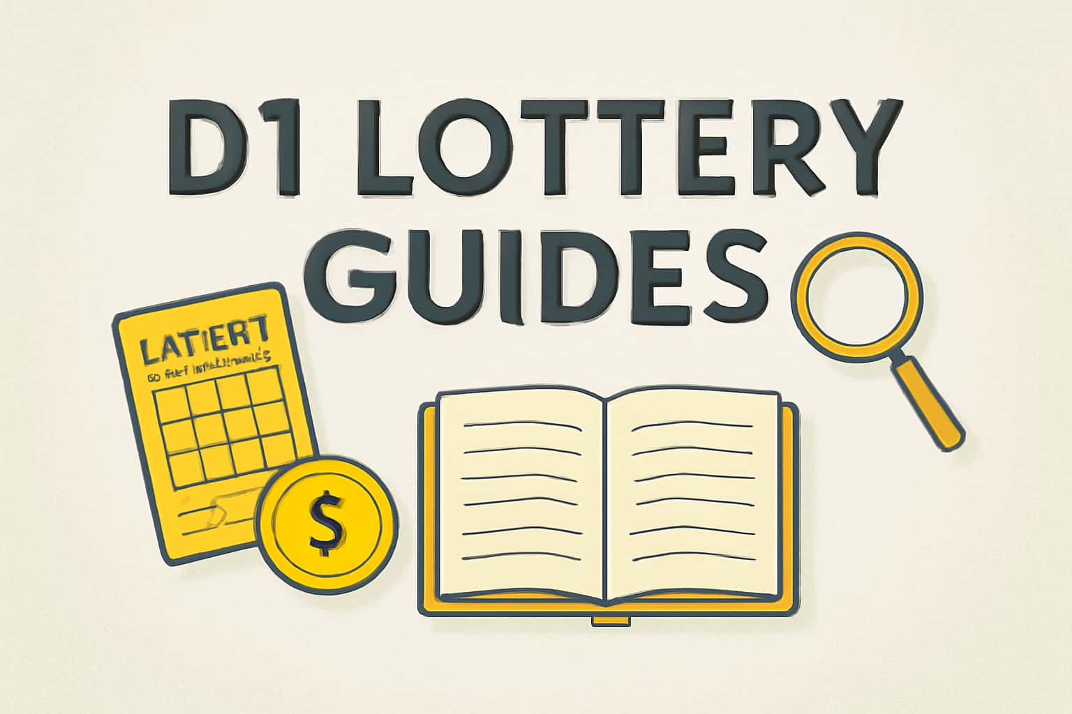 Informational scene depicting D1 Lottery Guides with a focus on user support.