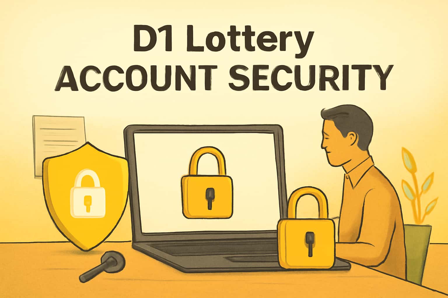 An illustrative representation of D1 Lottery Account Security emphasizing security measures.