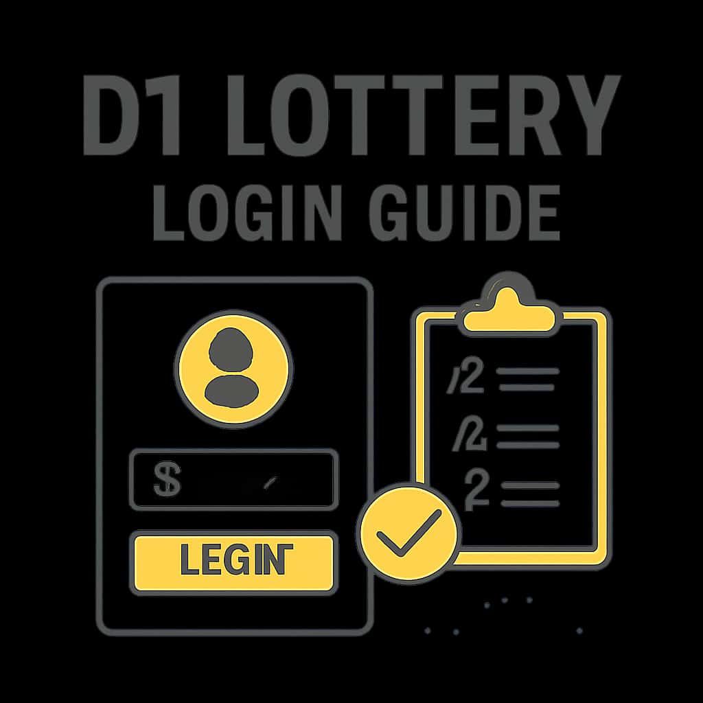 An educational diagram related to the D1 Lottery login process.