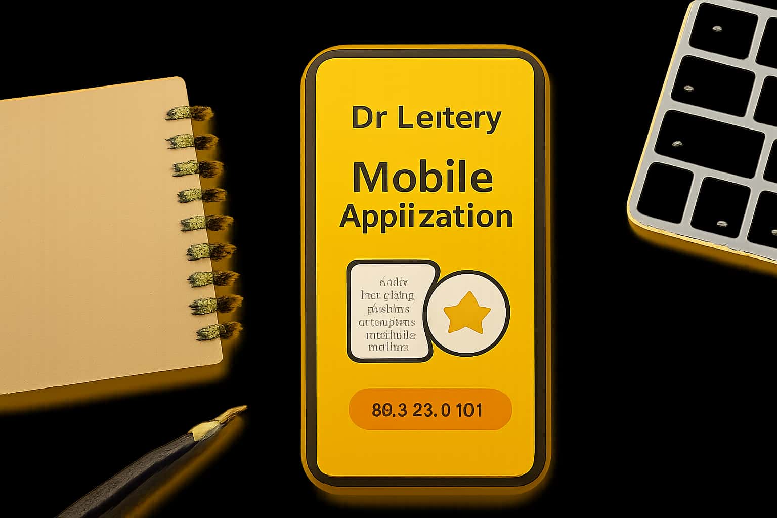 An informational representation of the D1 Lottery Mobile Application with the title prominently displayed.