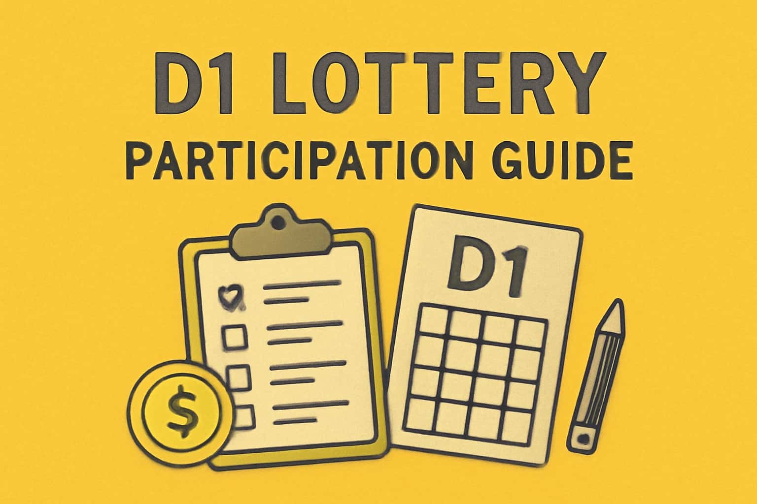 An informative scene illustrating aspects of the D1 Lottery Participation Guide.