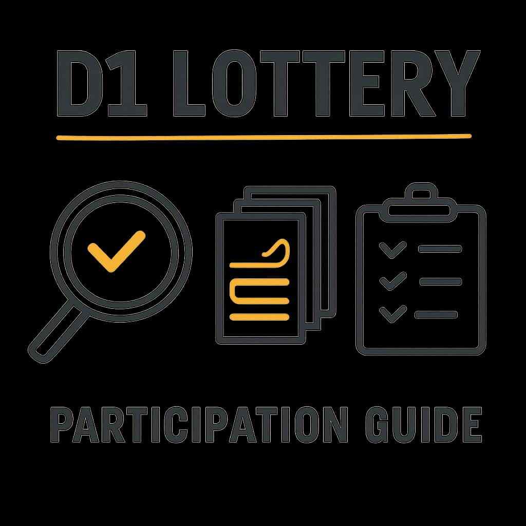 An illustration explaining the D1 Lottery Participation Guide.