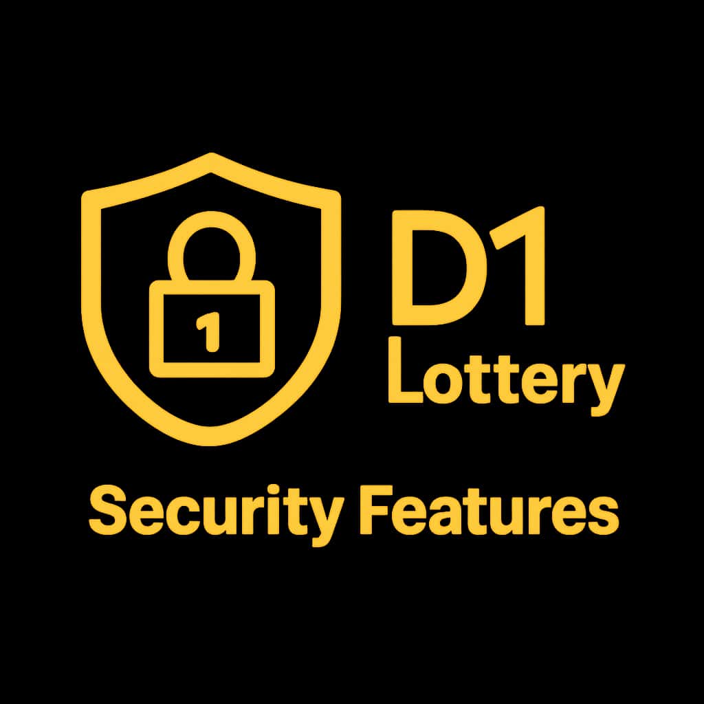 A badge symbolizing the security features of D1 Lottery.