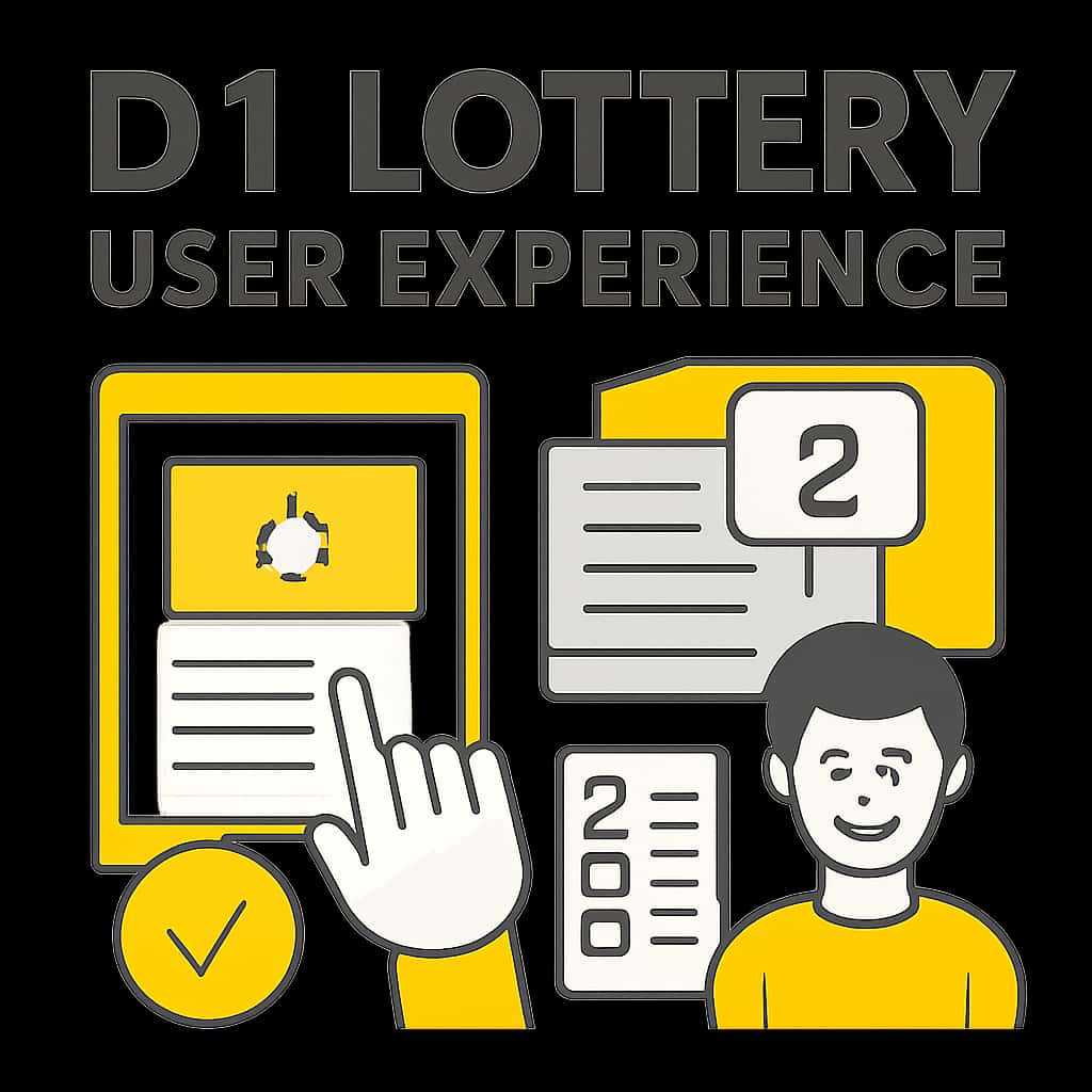 An educational diagram illustrating key aspects of D1 Lottery User Experience.