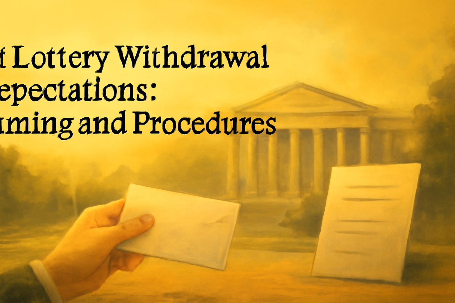 An informative scene illustrating aspects of the D1 Lottery Participation Guide.