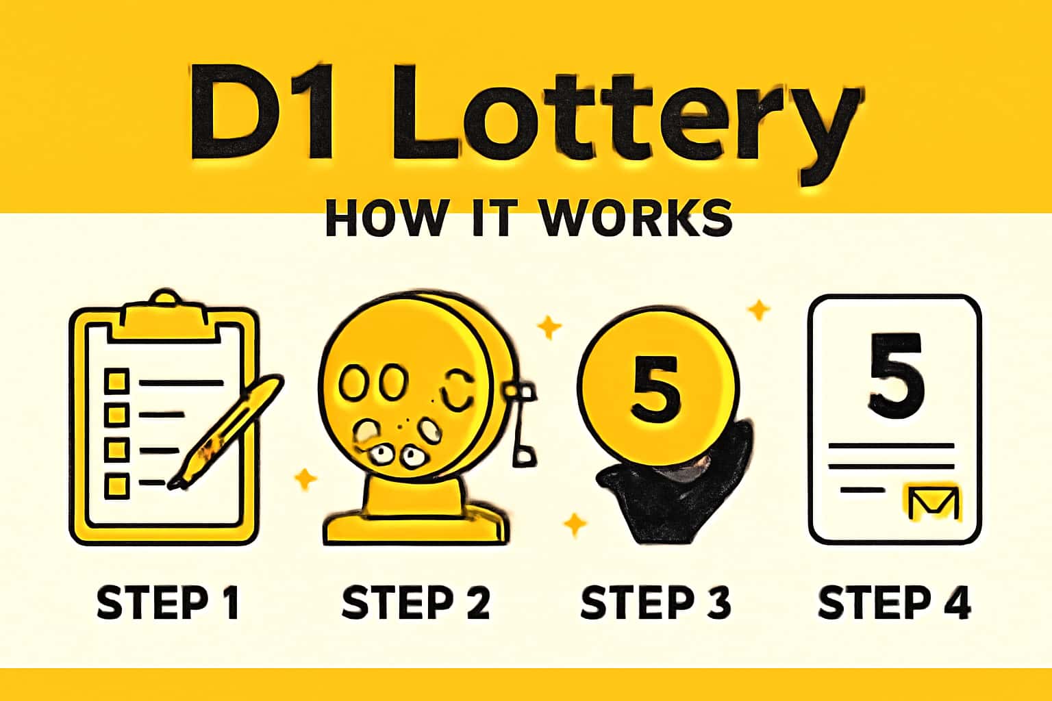 An informative illustration showcasing the concept of the D1 Lottery.