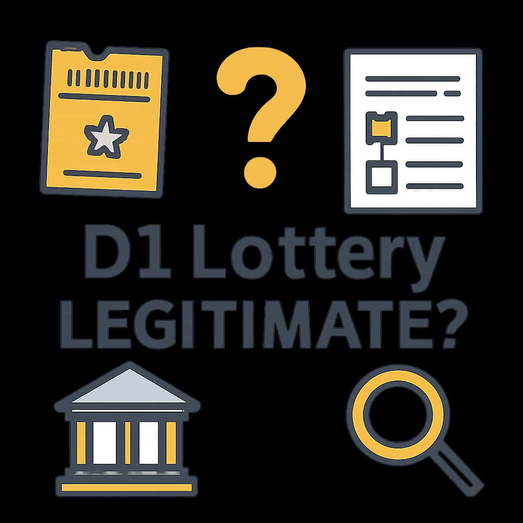 An educational diagram related to D1 Lottery legitimacy.