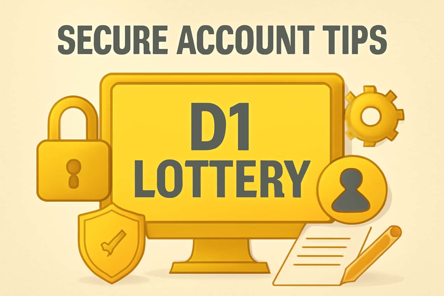 Illustration of secure account measures for D1 Lottery.